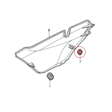 Cache Lateral - Joint caoutchouc de fixation - Silent-bloc - (x1) -...