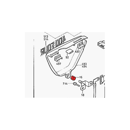 Cache - Carter lateral - Silent-bloc - Oeillet -  17245-369-000