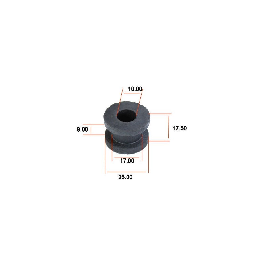 Silent-Bloc - rond - ø 10.00 x17.5 x25 mm - Ht 9.00 17245-518-483