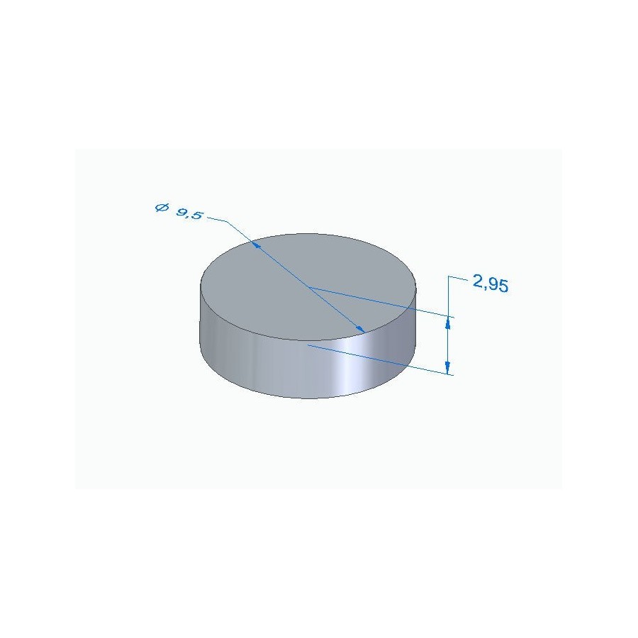 Moteur - Pastille Ep. 2.950 - ø 9.50mm - Jeu aux soupapes 01183-095...