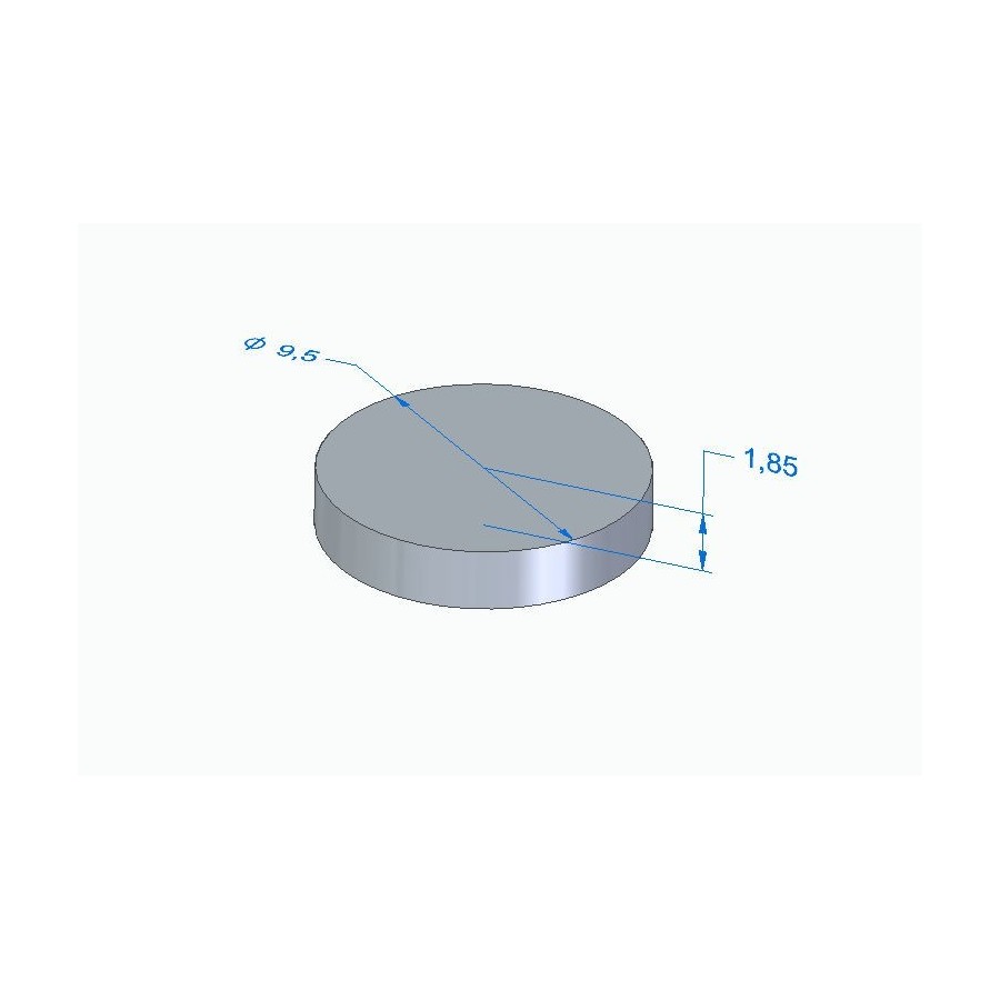 Moteur - Pastille Ep. 1.85 - ø 9.50mm - Jeu aux soupapes 01183-095-185