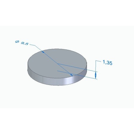 Moteur - Pastille Ep. 1.35 - ø 9.50mm - Jeu aux soupapes 01183-095-135