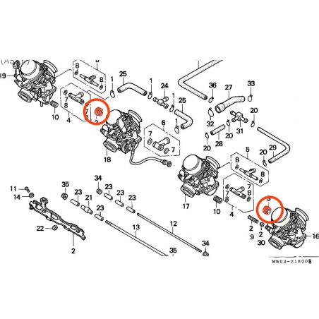 Service Moto Pieces|Carburateur - Joint de liaison - (x1) - CBR600, CBR900, CBR1000F, CBF600|Kit carbu|21,00 €