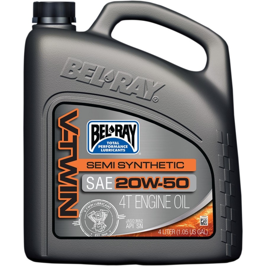 Huile moteur - VTWIN - BEL-RAY - Semi-Synthese - 20W50 - 4 Litres 9...