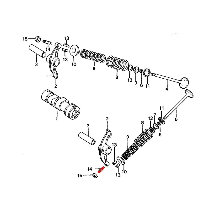 Soupape - Vis de reglage - (x1) - SL125 - CX500