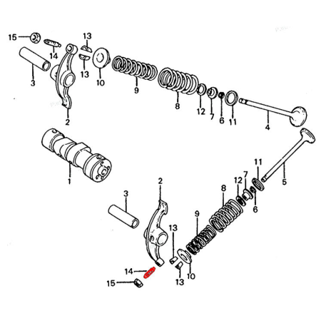 Soupape - Vis de reglage - (x1) - SL125 - CX500