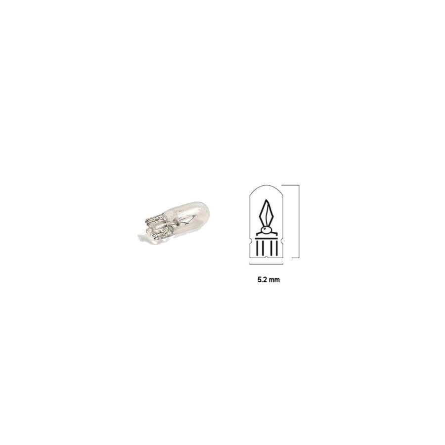 Ampoule - W2.2x5.2D - 12v - 3w - tableau bord 36200-010-054