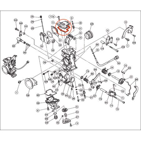 Service Moto Pieces|Carburateur FCR 35-39 - Joint de couvercle - 021-006 - 1031-807-2000|FCR - 4 Carbu - 35-39 mm - Horizontale|9,90 €