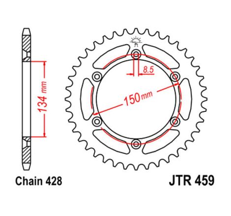 Service Moto Pieces|Transmission - Couronne - 41 dents : KR1-250|Chaine 428|24,90 €