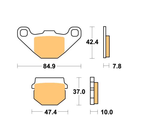 Service Moto Pieces|Frein - plaquette - Frittee - Kyoto S1087|Plaquette|7,00 €