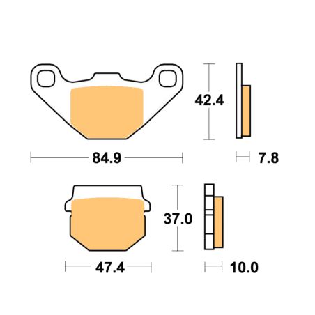 Service Moto Pieces|Frein - plaquette - Frittee - Kyoto S1087|Plaquette|7,00 €