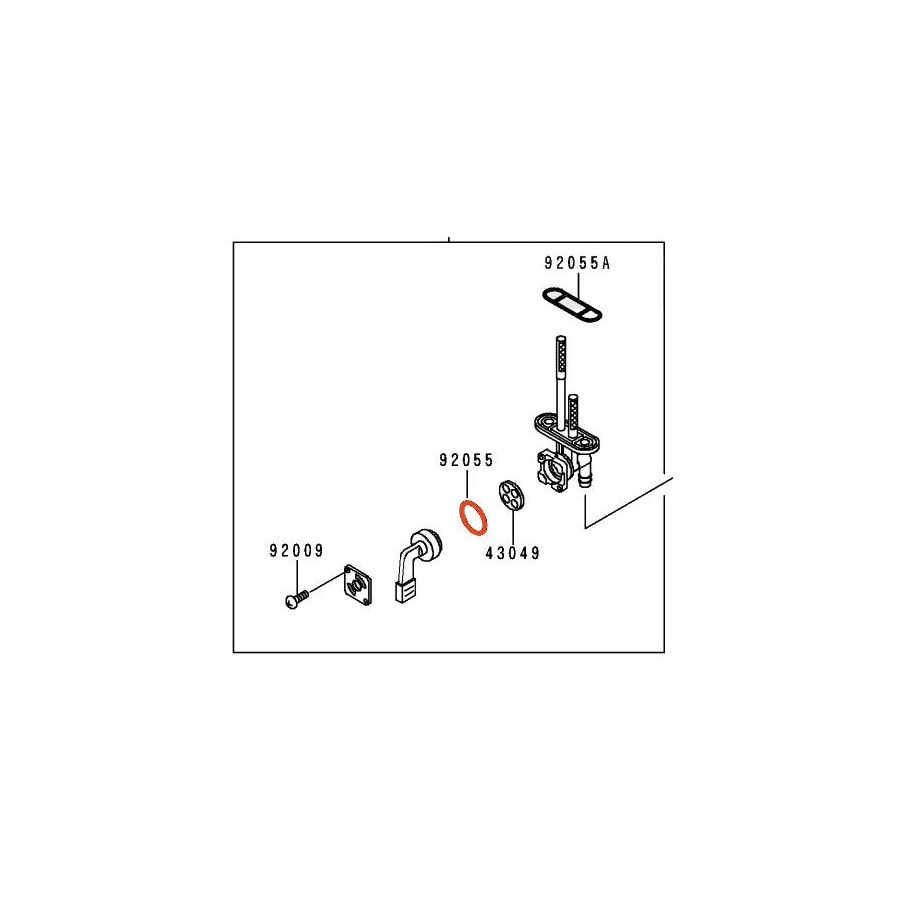 Robinet essence - 92055-1111 - KDX125 - KDX250