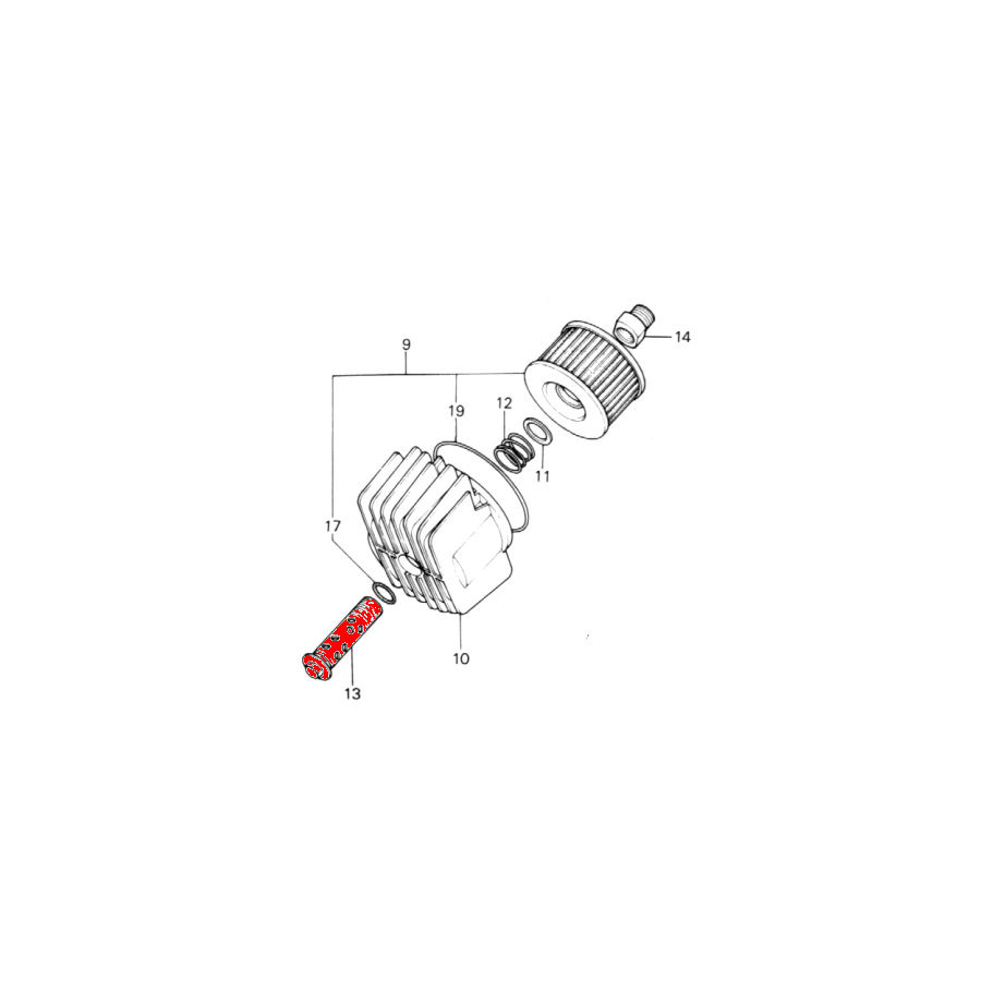 Filtre a huile - Vis - CB 400, ..., 1100 - KZ 400, ..., 750, .... 1...