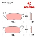 Frein - Jeu de Plaquettes - BREMBO - 07HO30SR - Racind - Road 