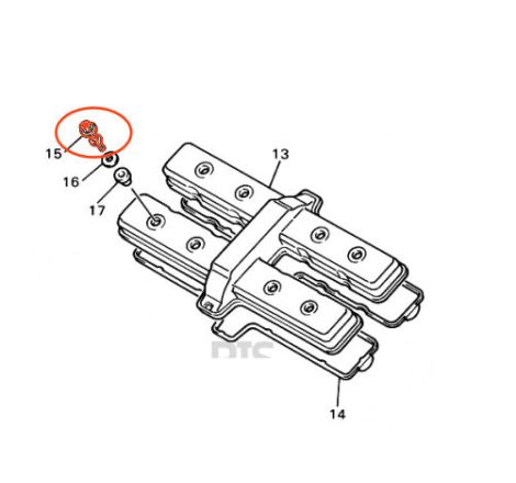 Moteur - Couvercle culasse - Vis de serrage (x1) - 901-09064-F0