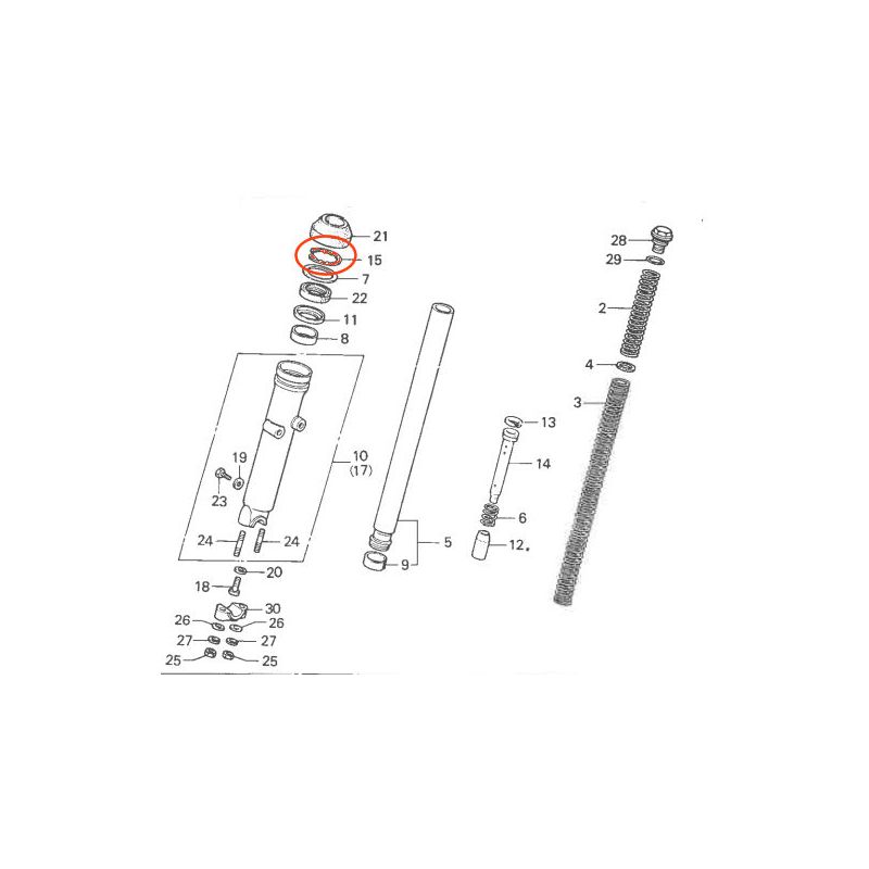 Fourche - Circlips - CX400 