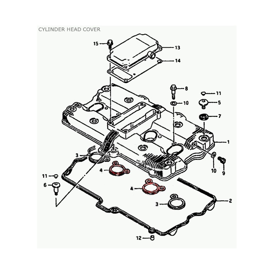 Moteur - Joint puit de bougie Intérieur - 11179-27A00 - (x2) 12329-...