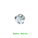 Ecrou - Hexa - a Collerette - Inox A2 - M8 x1.25 - (x1) - std