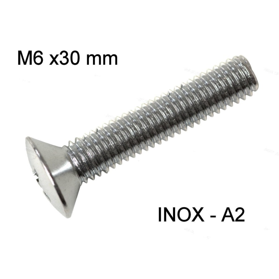 Vis - M6 x30 mm - INOX - Cruciforme - Bombée - (x1) 03154-060-300