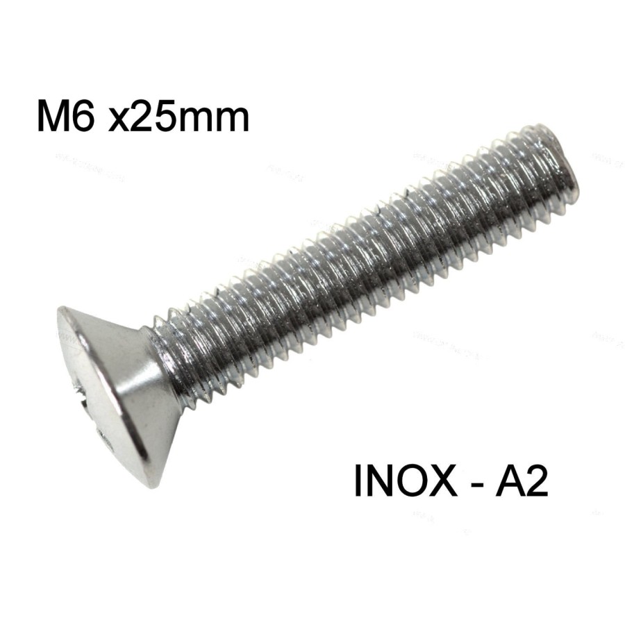 Vis - M6 x25mm - INOX - DIN 966 - Philips - Bombée - (x1) 03154-060...