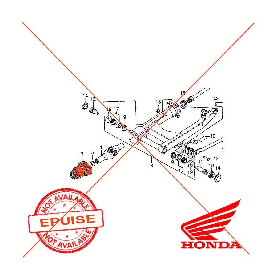 Cardan - Soufflet - CX500 / CX650 - N'est plus disponible 40207-415...