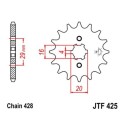 Transmission - Pignon - JTF-425 - 12 dents - 