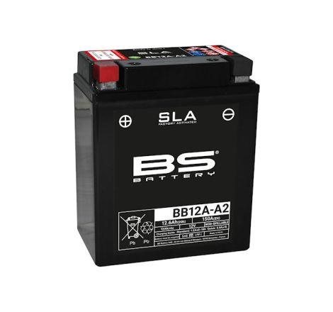 Service Moto Pieces|Batterie - 12v - GEL - BB12A-A - BS-batterie - 134x80x161mm|Batterie - Gel - 12Volt|85,30 €