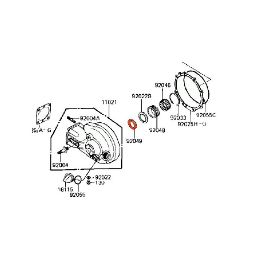 Cardan - Joint a levre ø 35x47x7 mm - (x1) - Z1100 - 92049-1025 913...