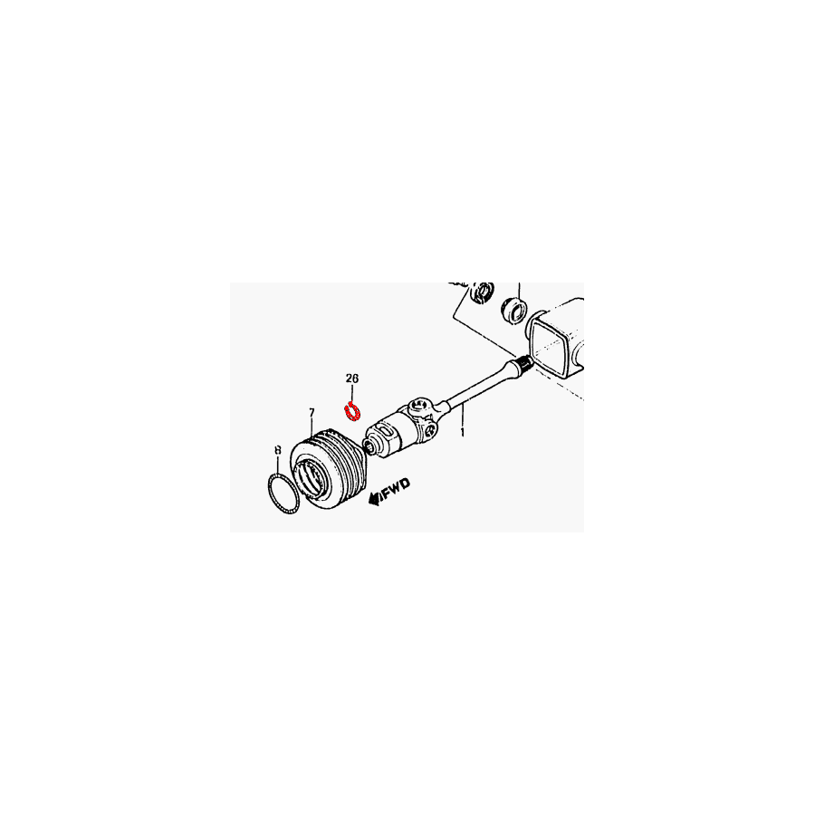 Cardan - Circlips de Soufflet - GL1100 - Axe 20mm - HONDA 94510-200...