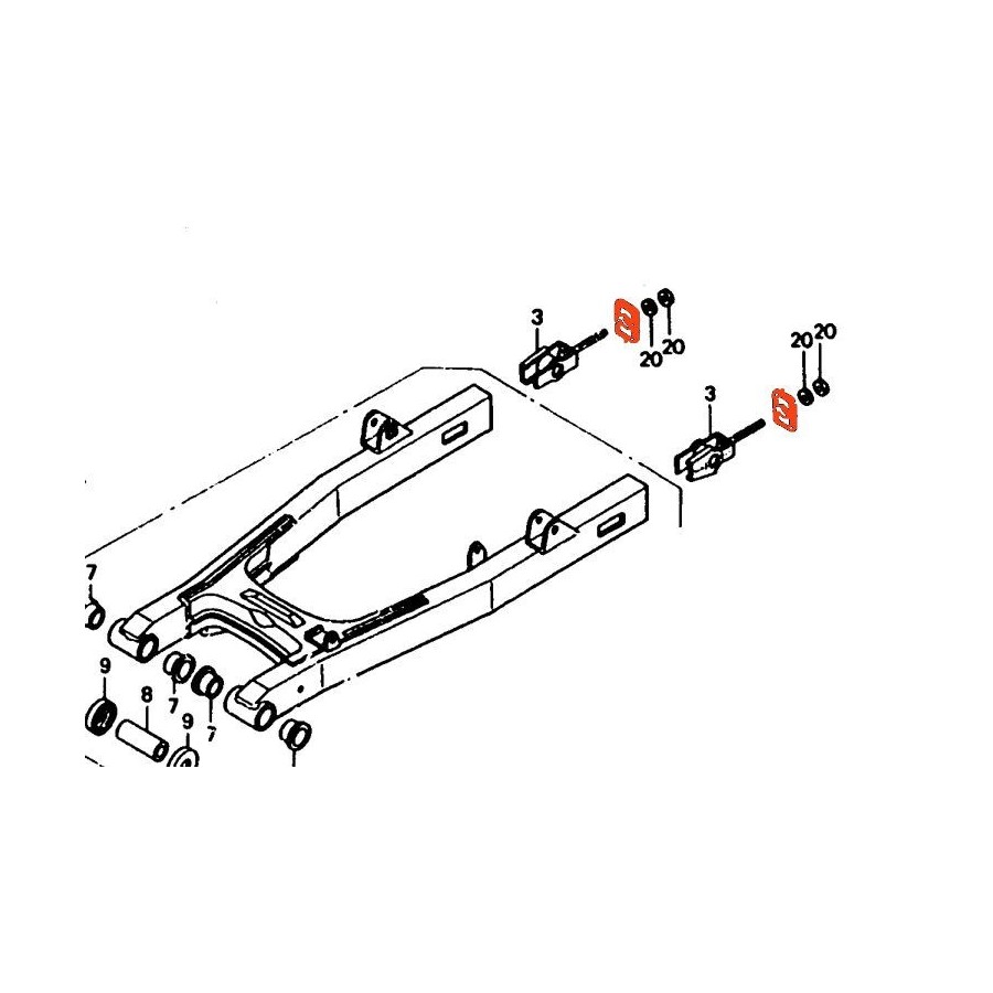 Transmission - plaquette de tension - (x1) - CB250N 40546-GZ4-670