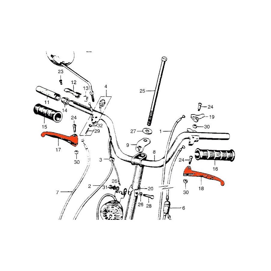 Levier - Droit + Gauche - PC50 53175-081-306