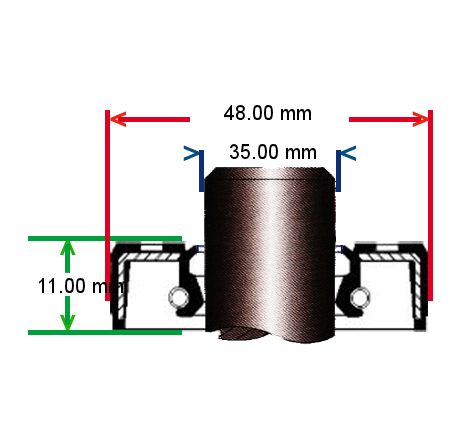 Service Moto Pieces|Fourche - Joint a levre - joint Spy (2pcs) - ø35x48x11 mm|Fourreaux + kit + joint|12,50 €