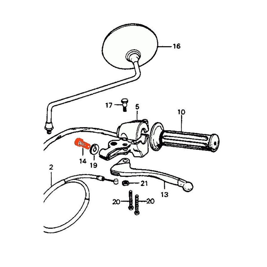 Embrayage - Tendeur de cable - M8 x1.25 - ø 8mm 53192-268-000