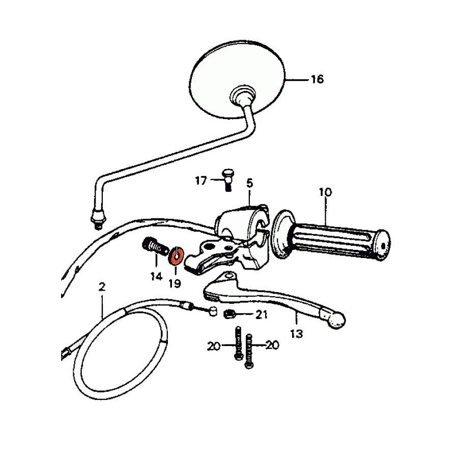 Embrayage - Tendeur de cable - contre ecrou 90321-315-670