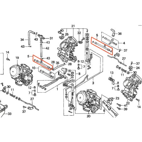 Service Moto Pieces|Carburateur - Raccord liaison en T - (x1) - VFR750 - (RC24 - RC36 - RC30 ) - 16027-ML7-004|Raccord - Joint de liaison|43,21 €