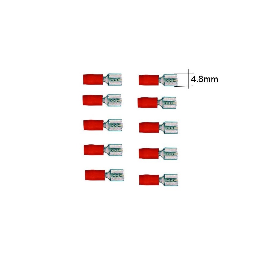 Connecteur - Femelle - Larg 4.8 - Cable : 0.50 -1.0 mm - (x10) 2006...