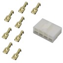 Connecteur - 8 broches Femelles + cosse - (250 Series) - 6.3mm  200...