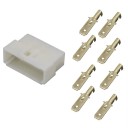 Connecteur - 8 broches males + cosse - (250 Series) - 6.3mm 20060-2...