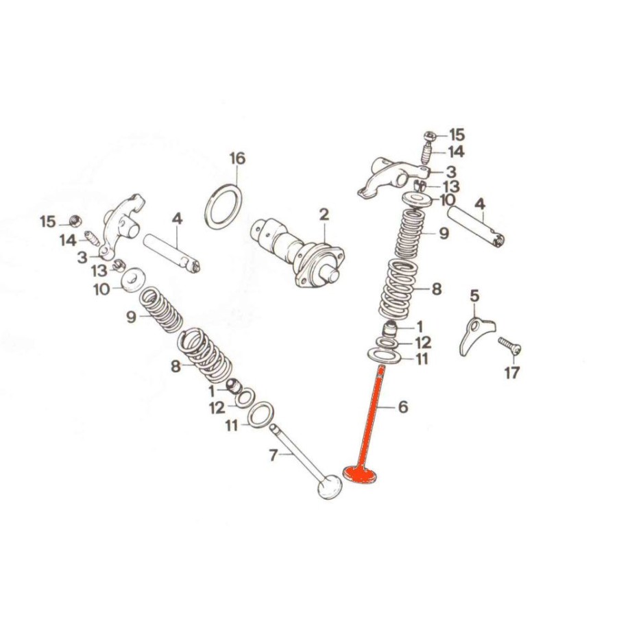 Moteur - Soupape Admission - CB125J - CB125N - XL125K 14711-383-000