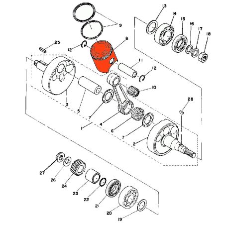 Service Moto Pieces|Moteur - Piston - (0.00) - 443-11631-03-96 - DT175|Piston - Segment|228,00 €