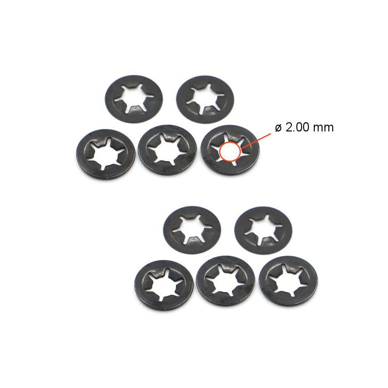 Service Moto Pieces|Clips de fixation - ø 2.00mm - (x10) -|Circlips|4,80 €