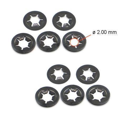 Service Moto Pieces|Clips de fixation - ø 2.00mm - (x10) -|Circlips|4,80 €