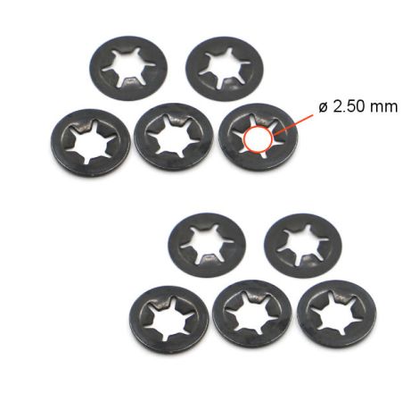 Service Moto Pieces|Clips de fixation - ø 2.50mm - (x10) -|Circlips|4,80 €