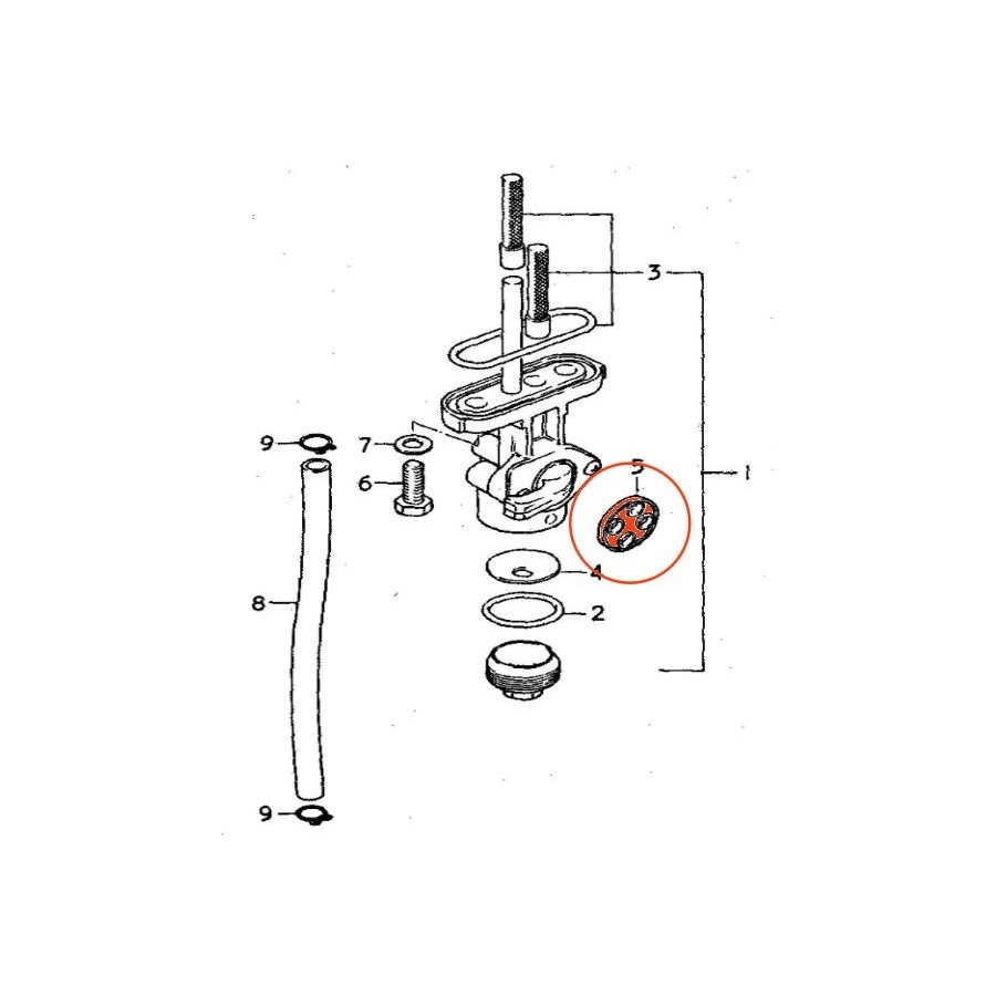 Moteur - Soupape - Joint de queue (x1) - GS450 - Echappement 12209-...