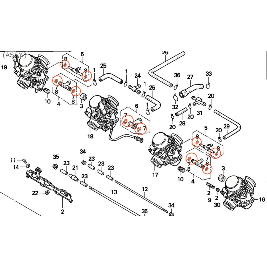 Moteur - Soupape - Joint de queue - (x1)