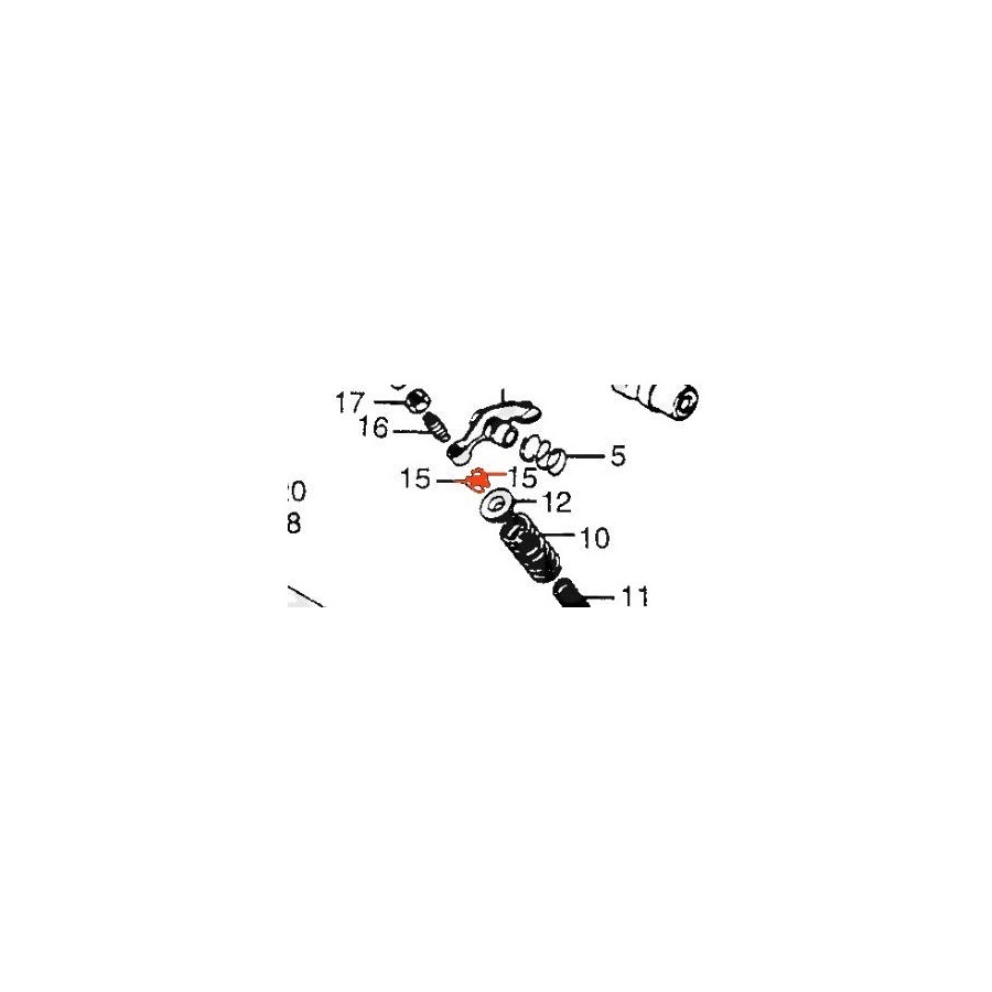 Moteur - Soupape - 1/2 lune de montage - (x1) - CB400 - ... - CB650...