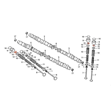 Moteur - Soupape - 1/2 lune de montage - (x1) - CB400 - ... - CB650...