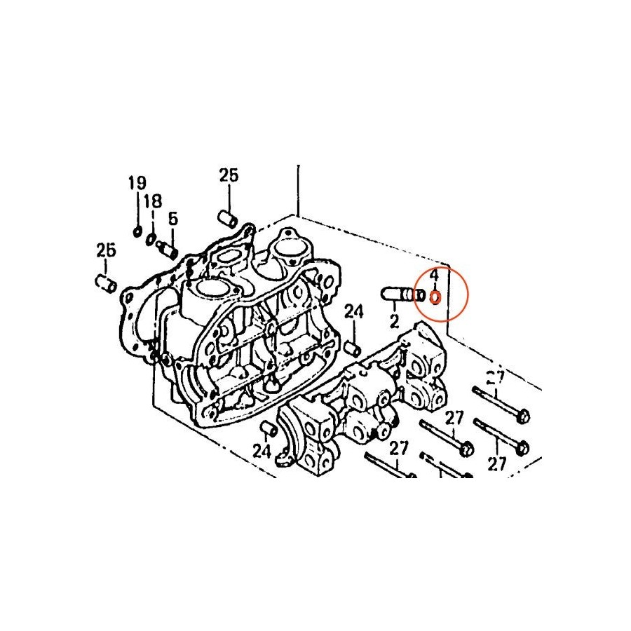 Moteur - Soupape - clips - Attache guide de soupape - GL1000 - GL11...