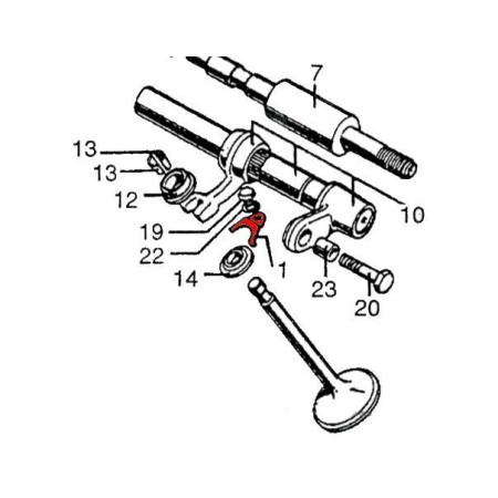 Moteur - soupape - arret guide - CB450K - CB500T