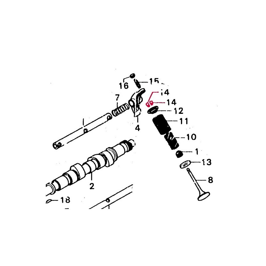 Moteur - Soupape - 1/2 lune de montage - (x1) - CB750 / CX500/650 /...